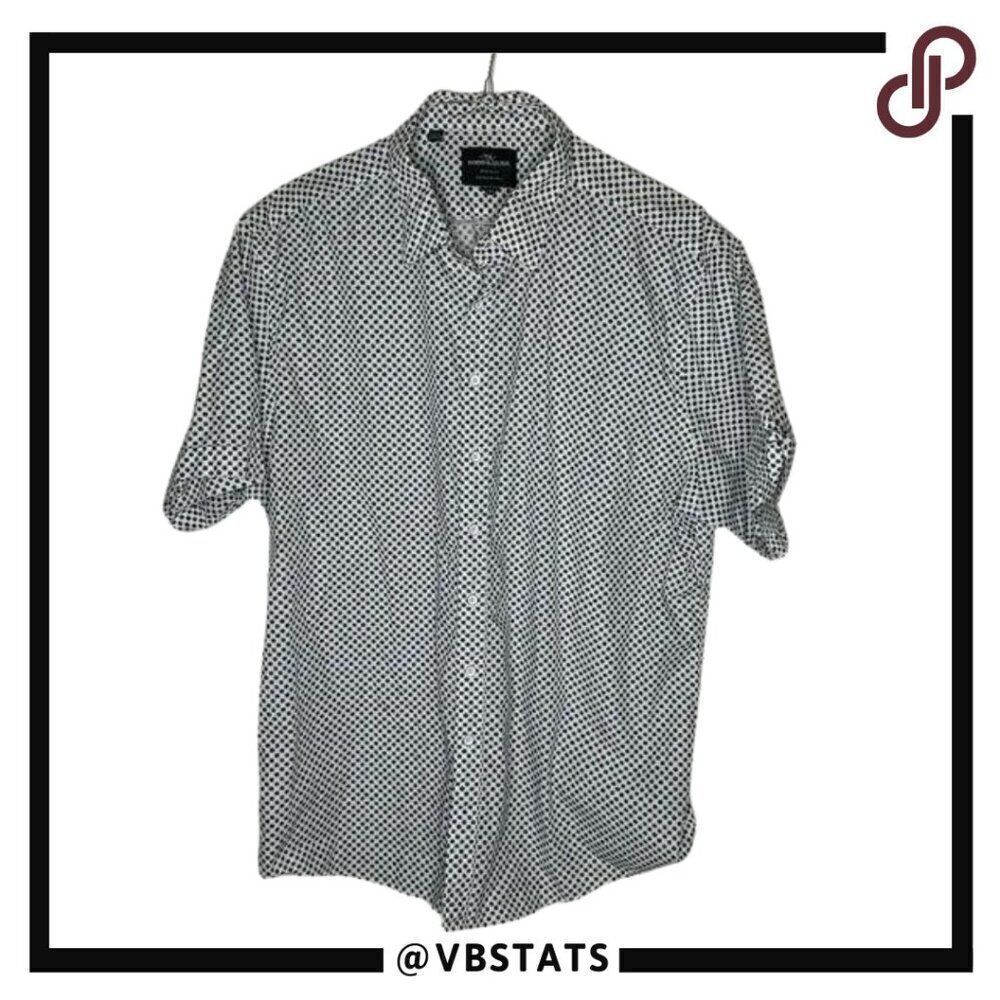 Rodd & Gunn White Blue/Brown Short Sleeve Button Down in Size 3XL‎